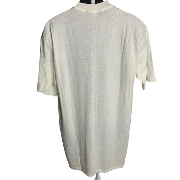 Vintage 90s Elvis Stamp Crewneck T Shirt XL White Single Stitch Short Sleeves - Picture 6 of 8
